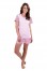 Dámské krátké pyžamo LINDA růžové káro - P LINDA 060 XL