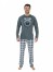 Pánské dlouhé pyžamo KENDY šedé - P KENDY 907 XL