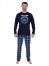 Pánské dlouhé pyžamo KENDY modré - P KENDY 906 XXL